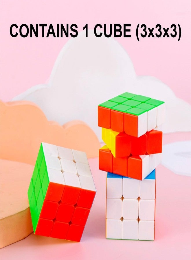 Aze Enterprises 3x3 Speed Cube Puzzle Toy, Smooth Fast Rotation Brain Game for IQ Development, Focus & Concentration, Fun Learning Educational Cube for Kids & Adults (Pack of 1) - Image 4